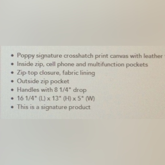 RARE Coach Poppy Signature C Crosshatch Canvas Glam Tote - Picture 6 of 7